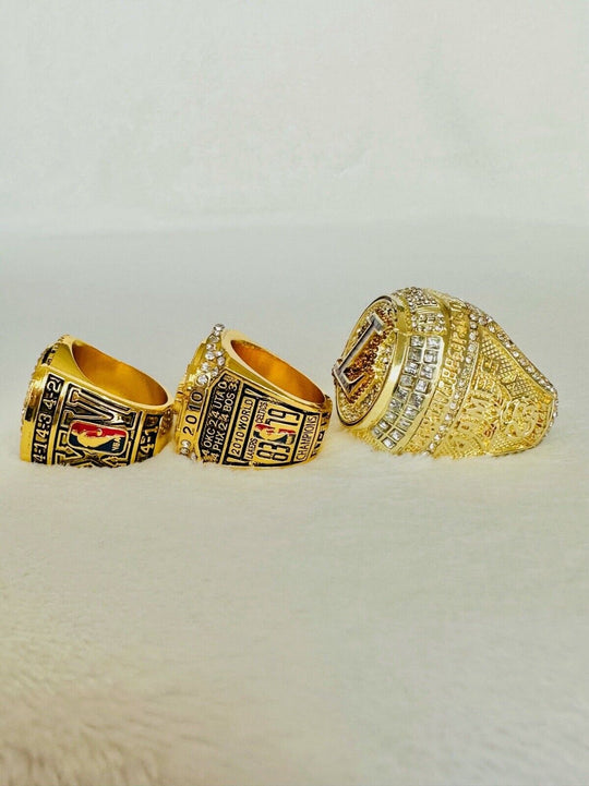 3 Pcs Los Angeles Lakers 3 Peat Ring Set,  SHIP 2009/10 2020 - EB Sports Champion's Cache