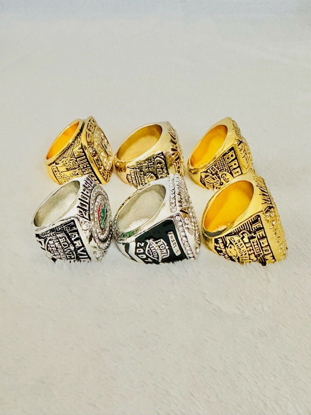 6 PCS Florida Gators Championship Ring, US SHIP, 1995-2008 - EB Sports Champion's Cache