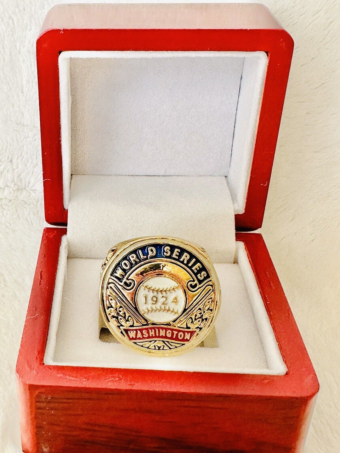 1924 Washington Nationals World Series Championship Ring W Box,  SHIP - EB Sports Champion's Cache