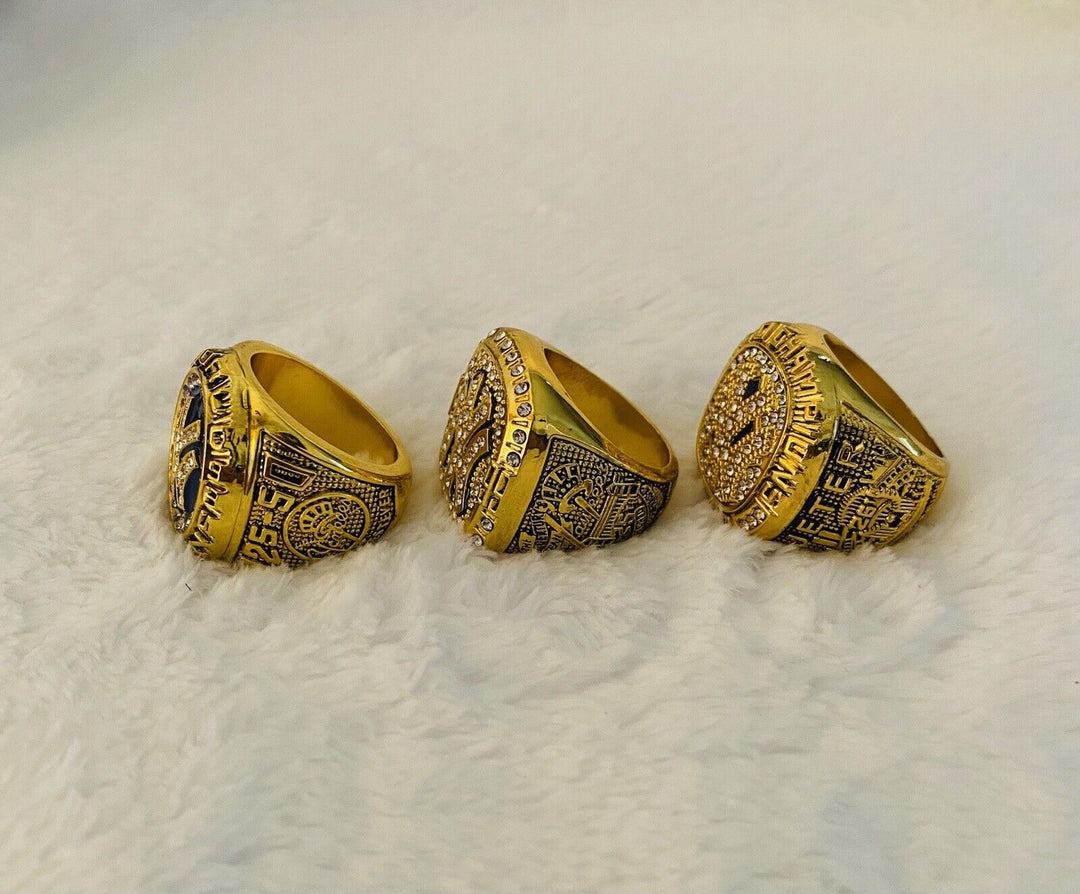 3 PCS NEW YORK Yankees World Series Champions Ring Set, US SHIP 1998/99/00 - EB Sports Champion's Cache