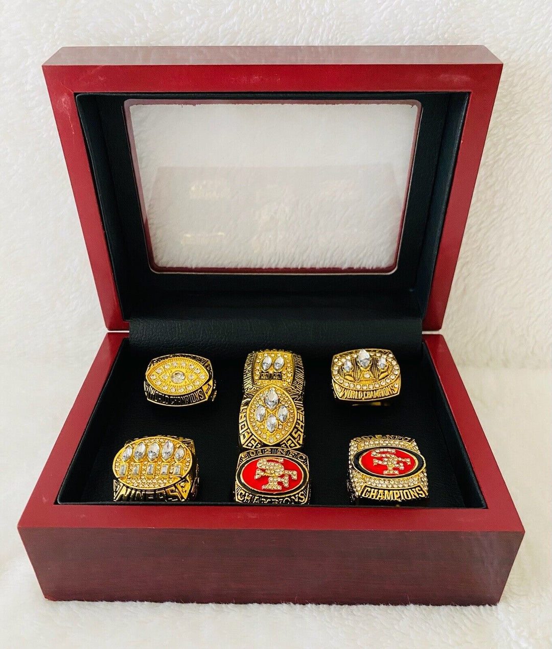 7 San Francisco 49ers Ultimate Collection Ring Set W Box, US SHIP - EB Sports Champion's Cache