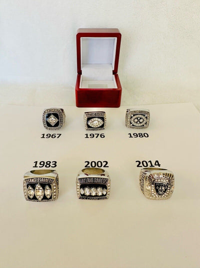 Oakland Raiders Replica Championship Ring W Box, US SHIP, PICK YOUR RING!!! - EB Sports Champion's Cache