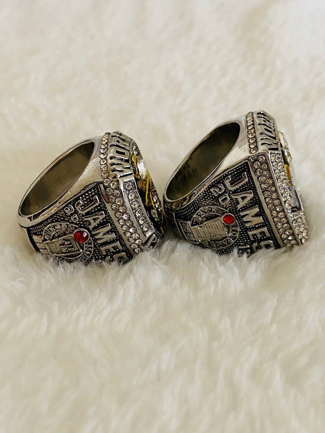 2 PCS Miami Heat Championship Complete Ring Set W Box,  SHIP Back To Back - EB Sports Champion's Cache