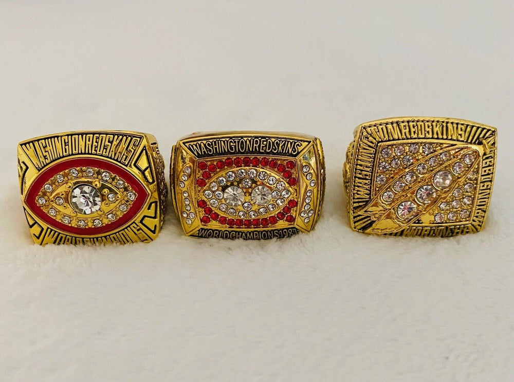 3 PCS Washington Redskins SUPER BOWL Ring SET W Box,  SHIP - EB Sports Champion's Cache
