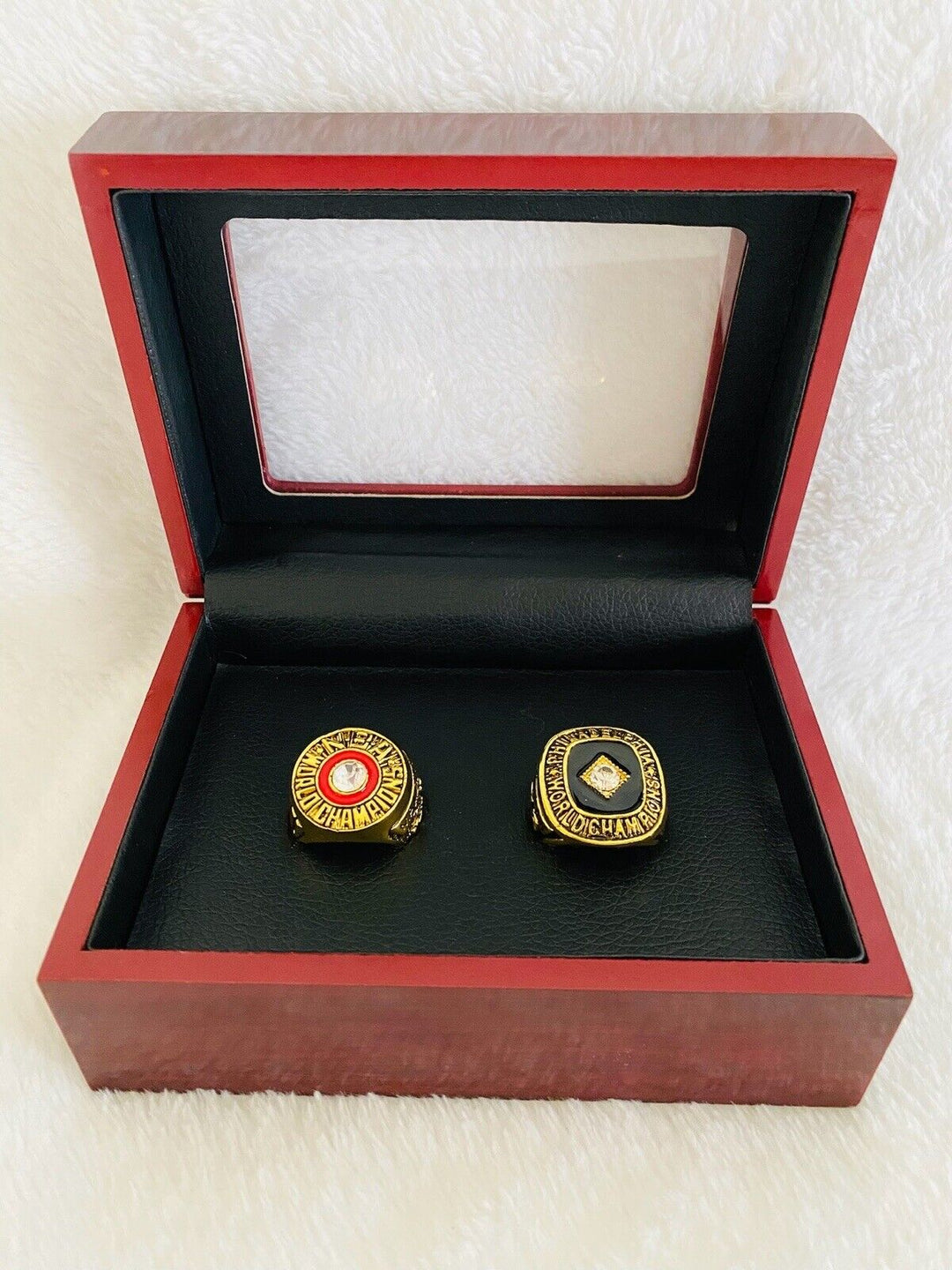 Philadelphia 76ers Championship Ring Set W Box,  SHIP 1967/83 - EB Sports Champion's Cache