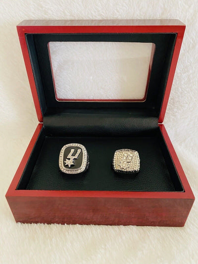 2 PCS San Antonio Spurs World Championship Replica Ring W Box,  SHIP - EB Sports Champion's Cache