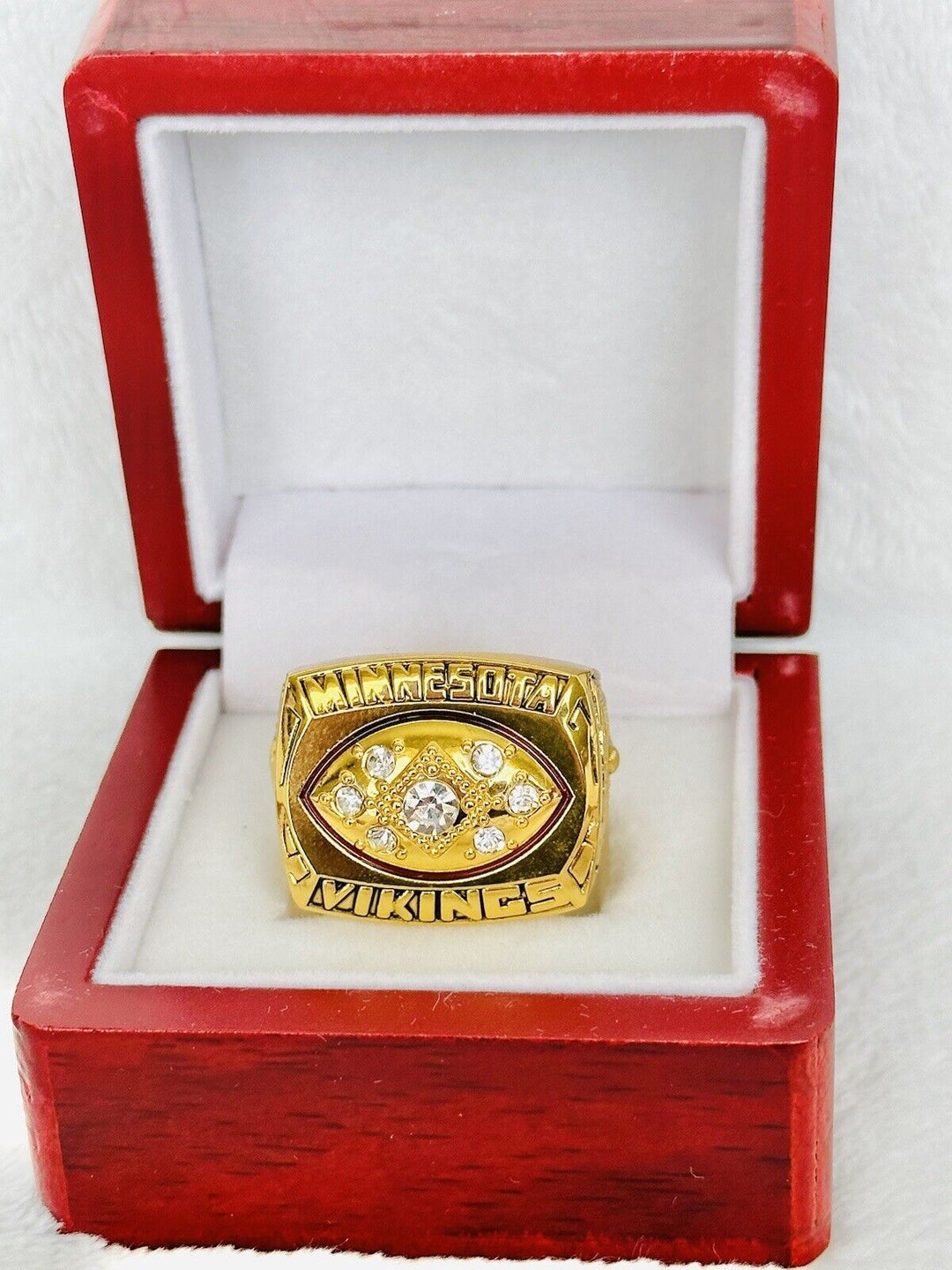 1976 Minnesota Vikings NFC Championship Ring, W Box, US SHIP - EB Sports Champion's Cache