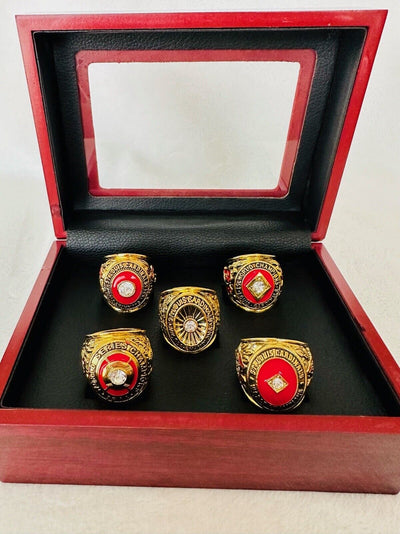 5 PCS St Louis Cardinals World Series Ring Set W Box,  SHIP 1931-46 - EB Sports Champion's Cache