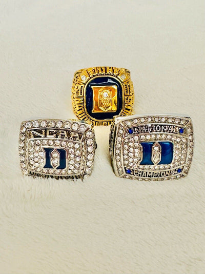 3 PCS Duke Blue Devils National Champions Ring, US SHIP, 2001/2015 - EB Sports Champion's Cache