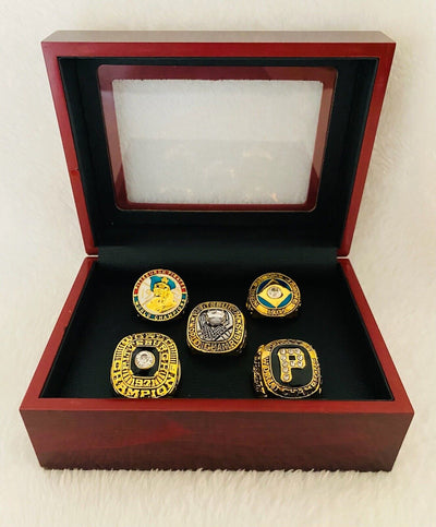 5 Pcs Pittsburgh Pirates WS Championship Ring Complete Set W Box,  SHIP - EB Sports Champion's Cache