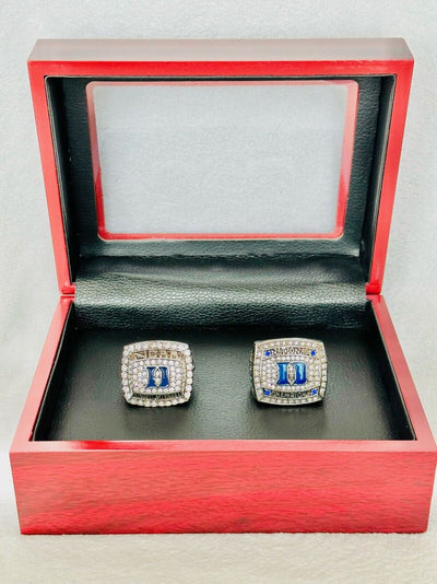 2 PCS Duke Blue Devils National Champions Ring W Box, US SHIP, 2015X2 - EB Sports Champion's Cache