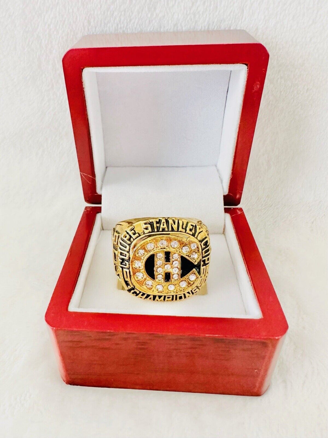 1986 Canadiens Stanley Cup 18k GP Brass Championship Ring W Box,  SHIP - EB Sports Champion's Cache