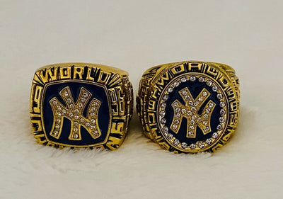 2 PCS NEW YORK Yankees World Series Champions Ring Set,  SHIP 1996/98 - EB Sports Champion's Cache