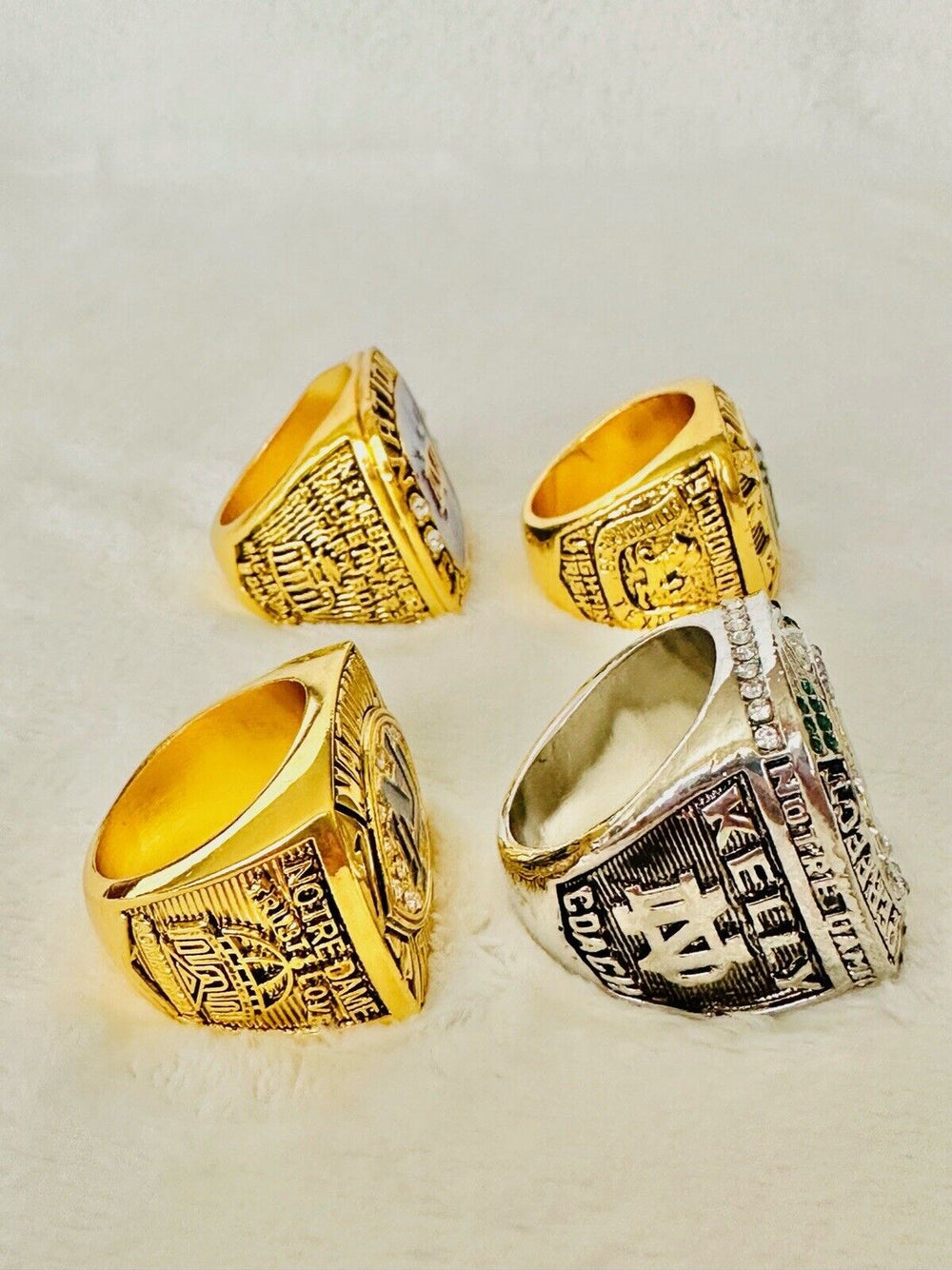 4 PCS Notre Dame Championship Display fan Ring Set, US SHIP - EB Sports Champion's Cache