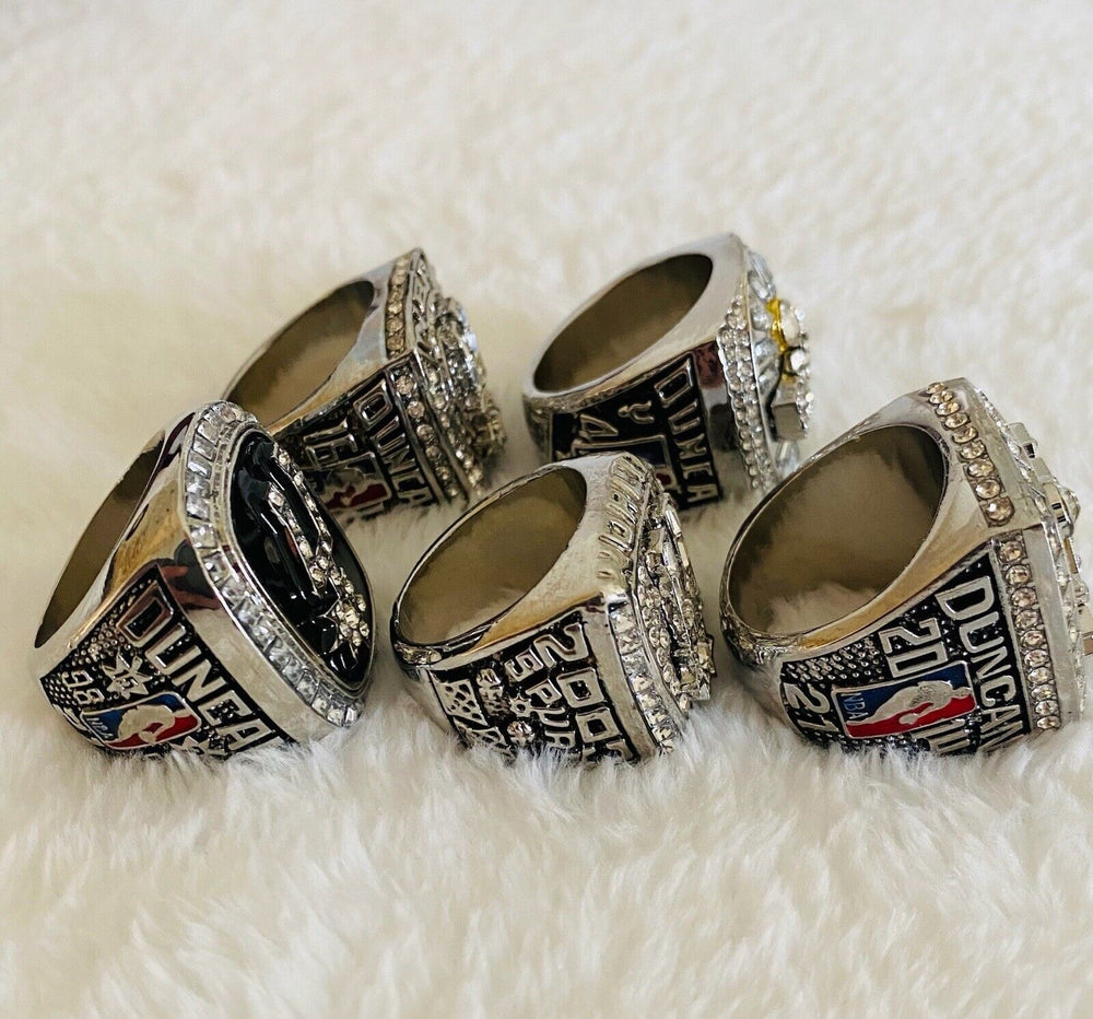 5 PCS San Antonio Spurs Championship Complete Ring Set,  SHIP - EB Sports Champion's Cache