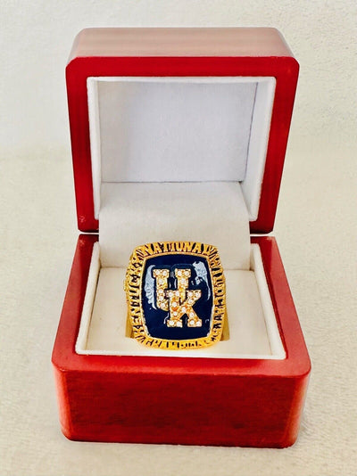 1998 Kentucky Wildcats 18k GP Brass Championship Ring W Box, Ships From US - EB Sports Champion's Cache