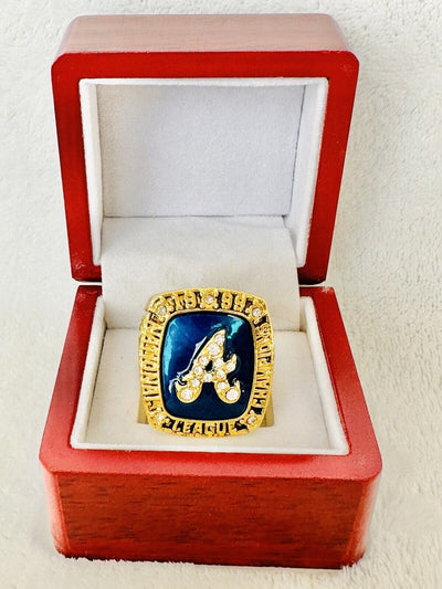 1999 Atlanta Braves National League Champion Ring W Box, US SHIP - EB Sports Champion's Cache