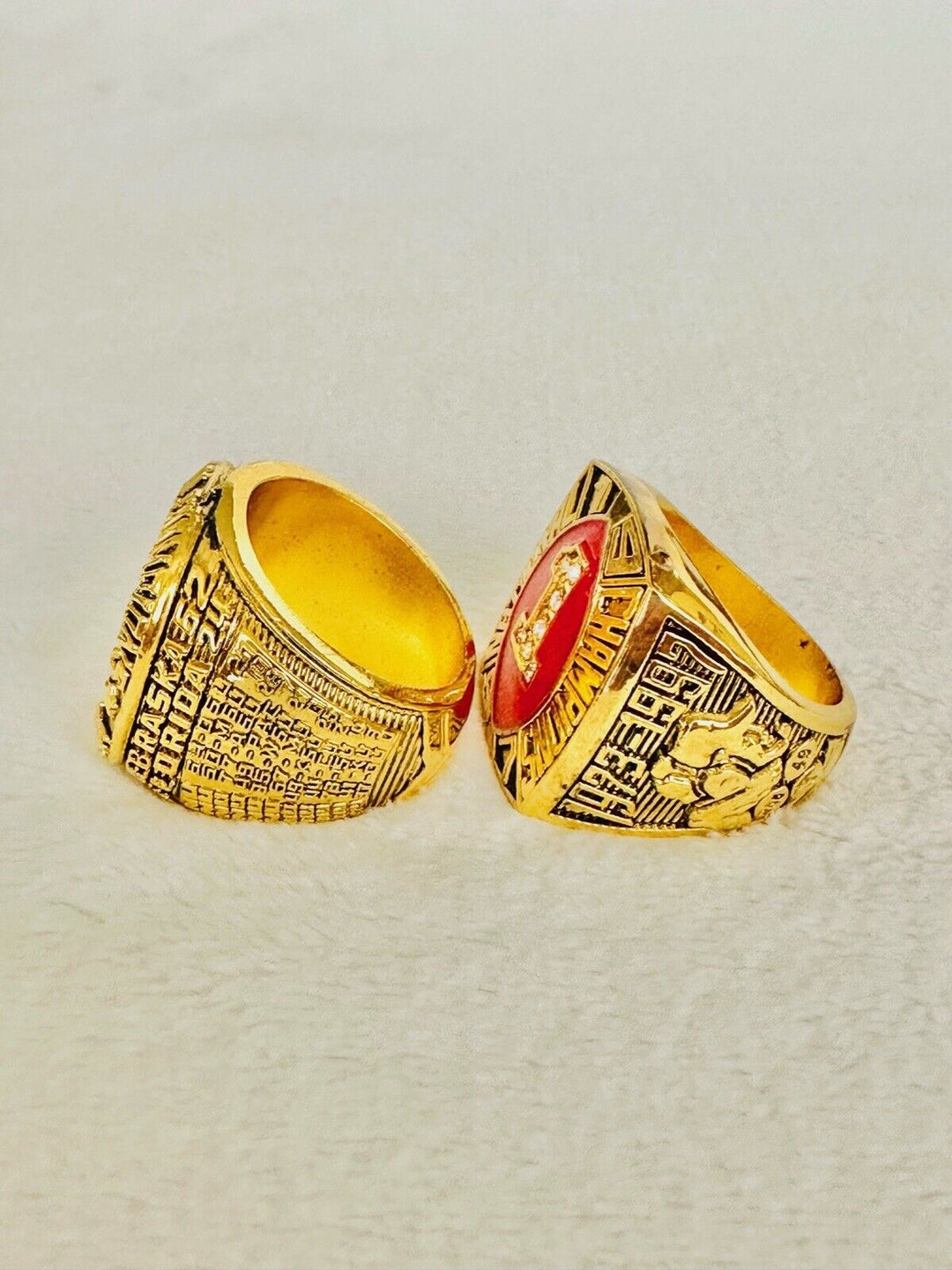 2 PCS Nebraska Cornhuskers 18k GP Championship Ring, US SHIP 1995/97 - EB Sports Champion's Cache