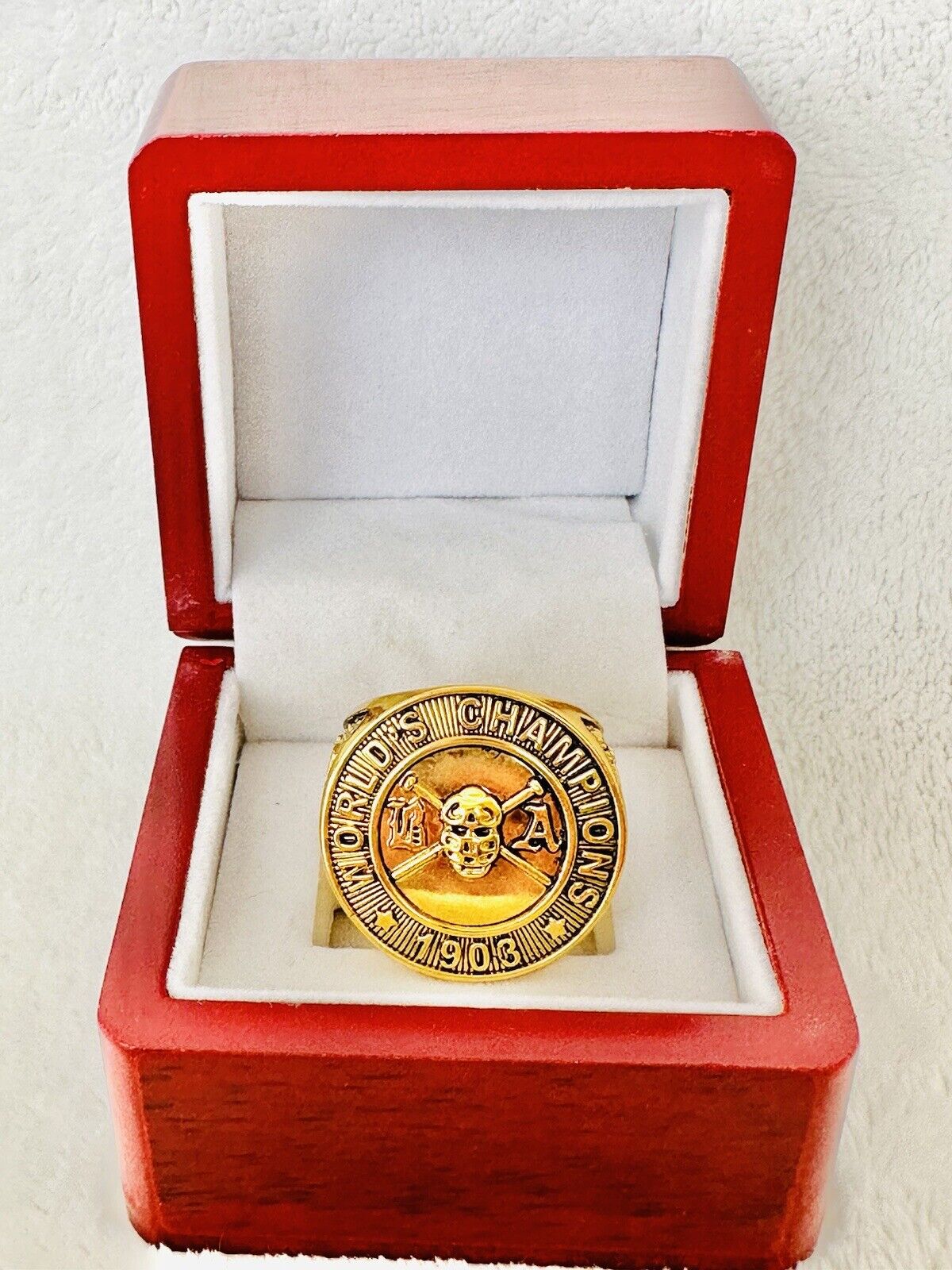 1903 Red Sox World Series 18k Gold Plated Championship Ring W Box,  SHIP - EB Sports Champion's Cache