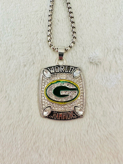 Green Bay Packers Aaron Rodgers Championship Pendant Necklace, US SHIP - EB Sports Champion's Cache