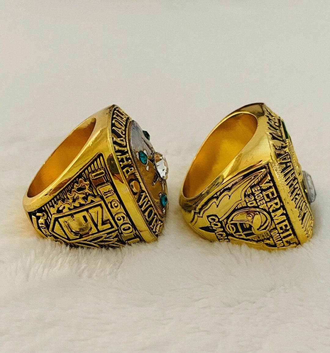 2 PCS Philadelphia Eagles NFL Championship Ring SET, USA Ship 1960/80 - EB Sports Champion's Cache