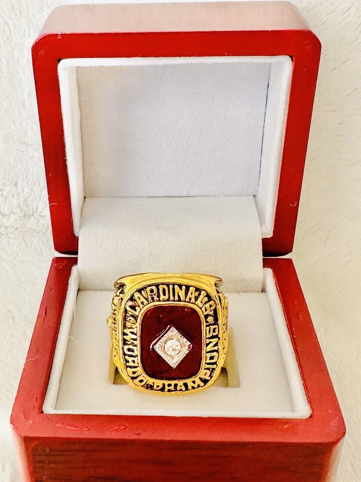 1982 St Louis Cardinals World Series Championship Ring W Box,  SHIP - EB Sports Champion's Cache