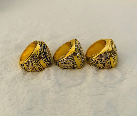 3 PCS NEW YORK Yankees World Series Champions Ring Set, US SHIP 1998/99/00 - EB Sports Champion's Cache
