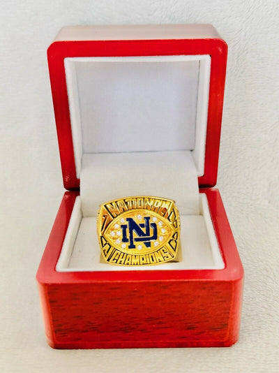 1988 Notre Dame Championship Display fan Ring W Box, US SHIP, Holtz - EB Sports Champion's Cache