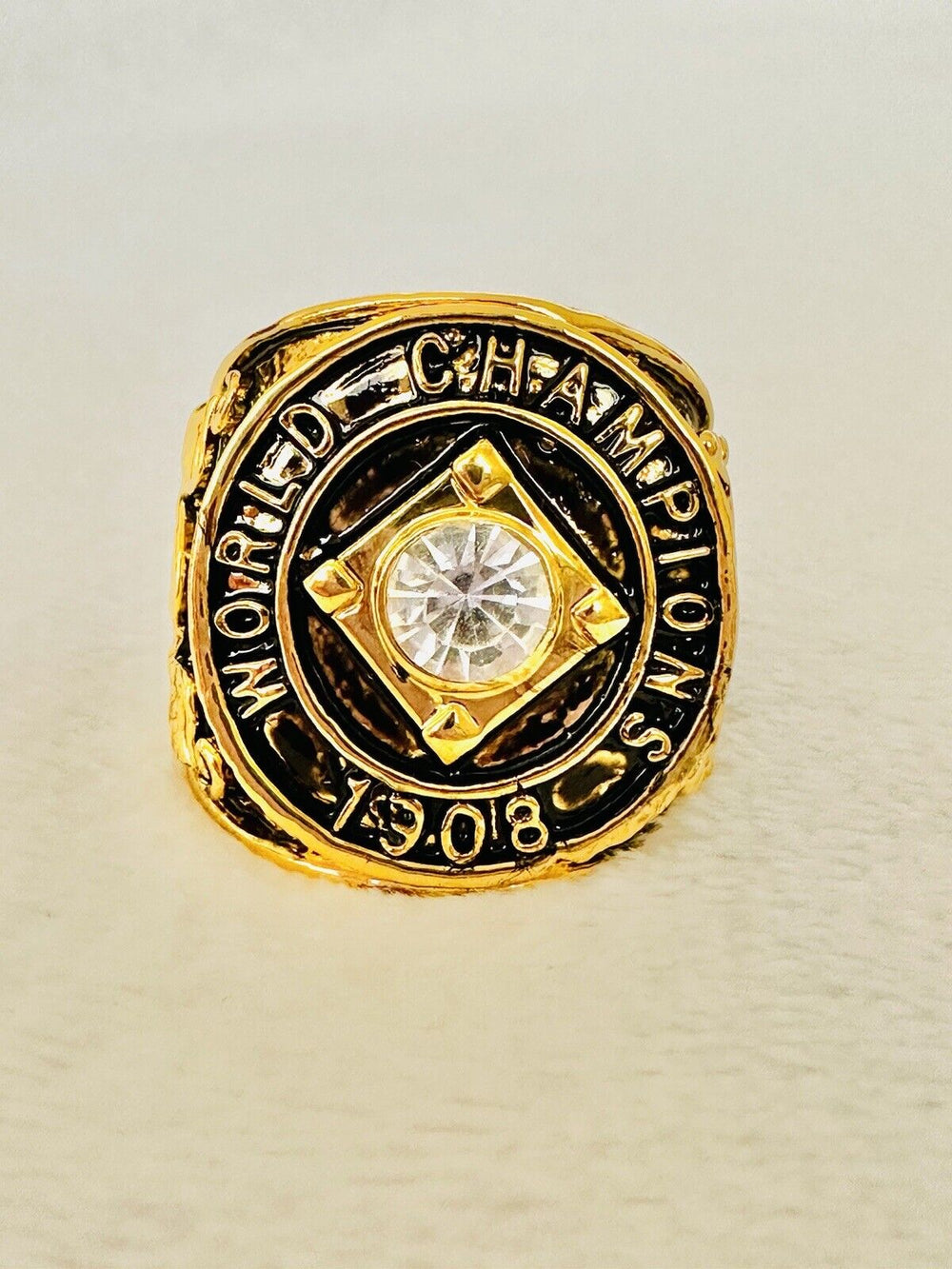 1908 Chicago Cubs World Series Championship Ring W Box,  SHIP - EB Sports Champion's Cache