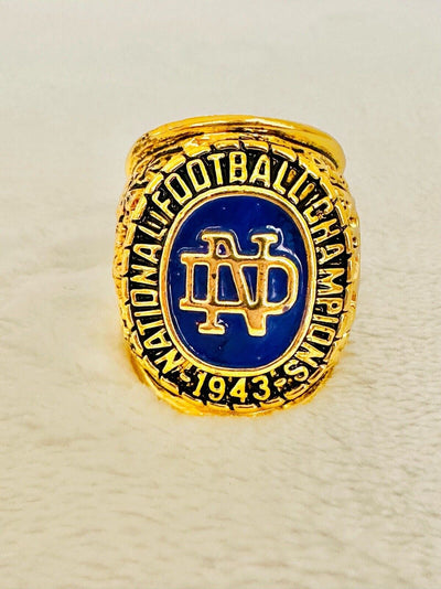 1943 Notre Dame Championship Display fan Ring, US SHIP - EB Sports Champion's Cache