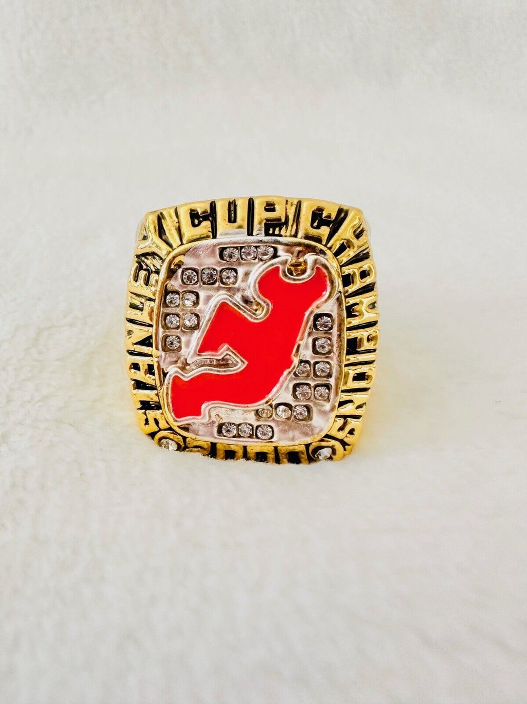 2000 Jersey Devils NHL Stanley Cup 18k Gold Plated Championship Ring,  SHIP - EB Sports Champion's Cache