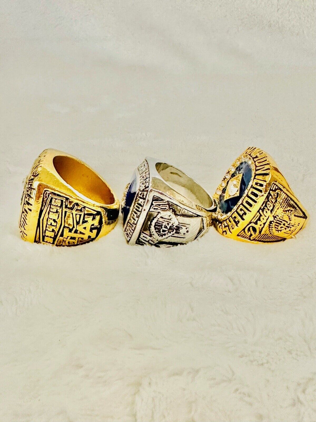 3 PCS LA Dodgers Championship Ring Set,  SHIP. 1978/81/88 - EB Sports Champion's Cache