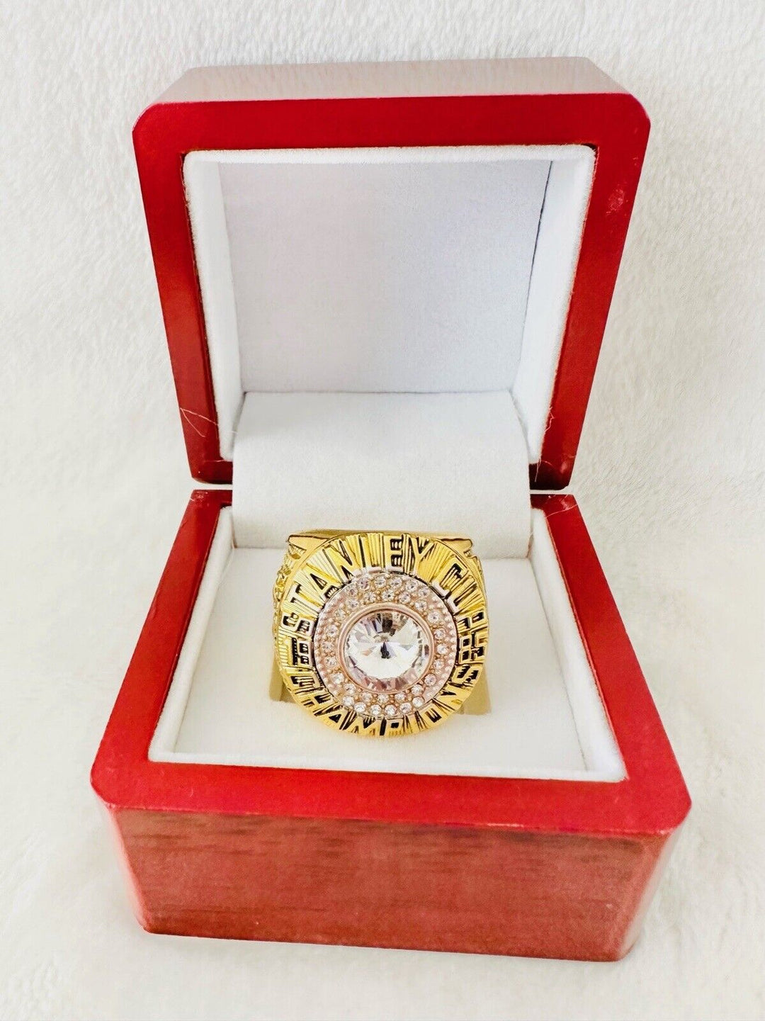 1985 Edmonton Oilers Stanley Cup Championship Ring W Box,  SHIP - EB Sports Champion's Cache