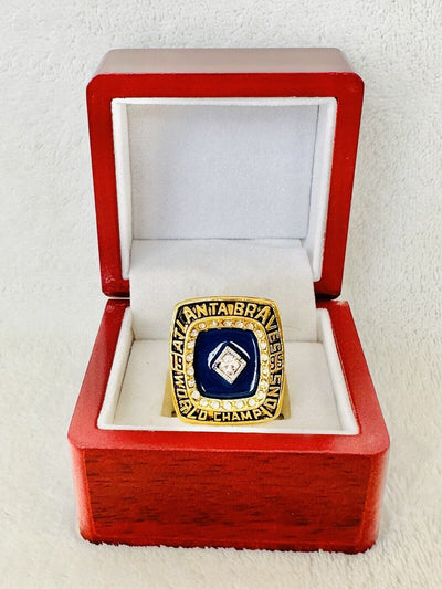 1995 Atlanta Braves World Series Champion Ring W Box, Glavine US SHIP - EB Sports Champion's Cache