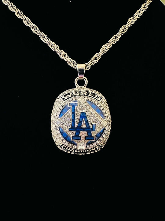 2020 LA Dodgers World Series Championship Pendant Necklace,  SHIP - EB Sports Champion's Cache