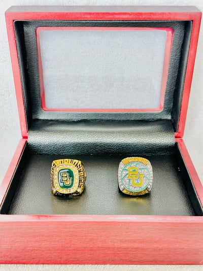 2 PCS Baylor Bears Championship fan Ring W Box, US SHIP 2005/21 - EB Sports Champion's Cache