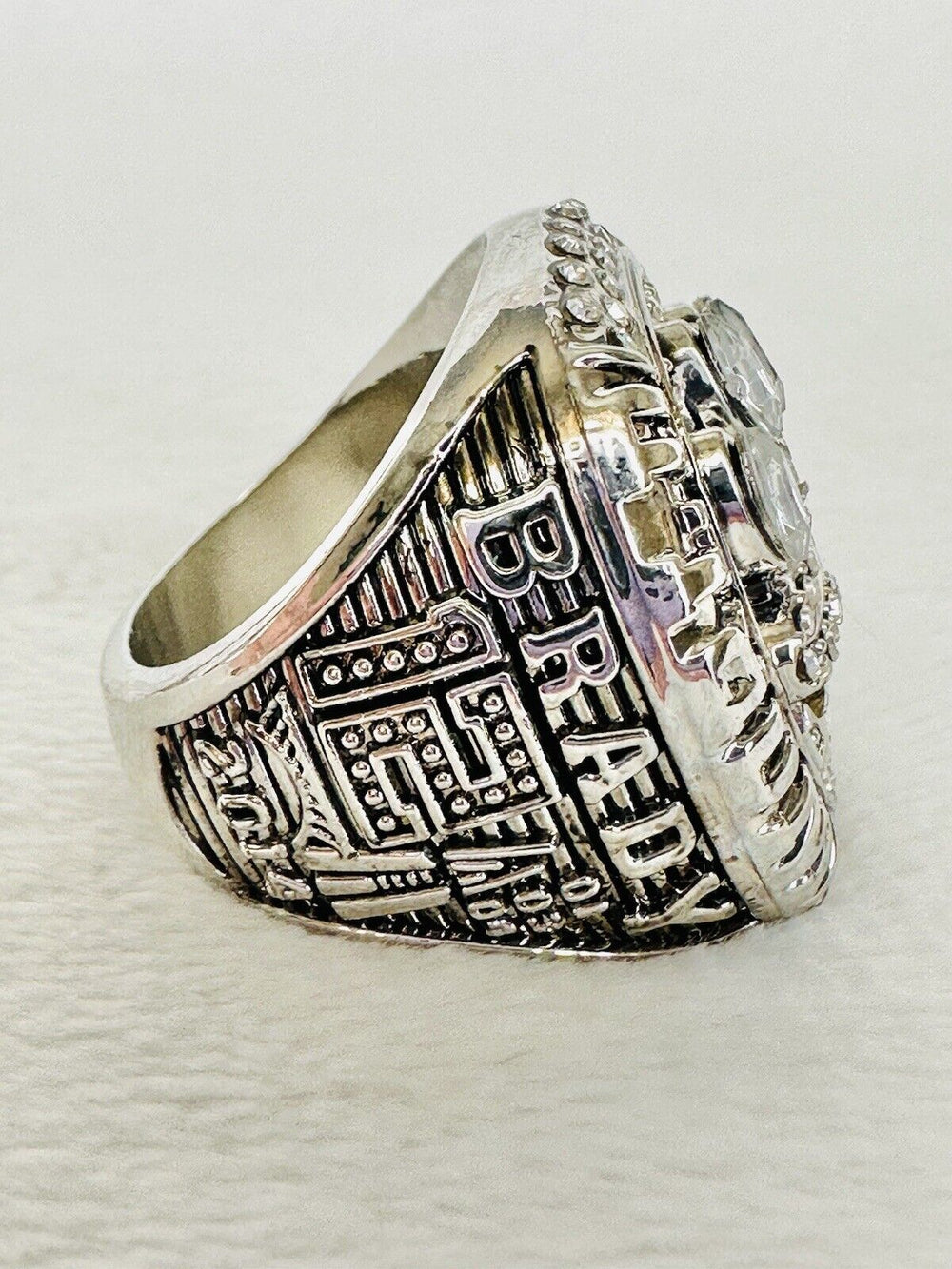 2014 New England Patriots Championship Ring Silver Plated, Brady, US SHIP - EB Sports Champion's Cache