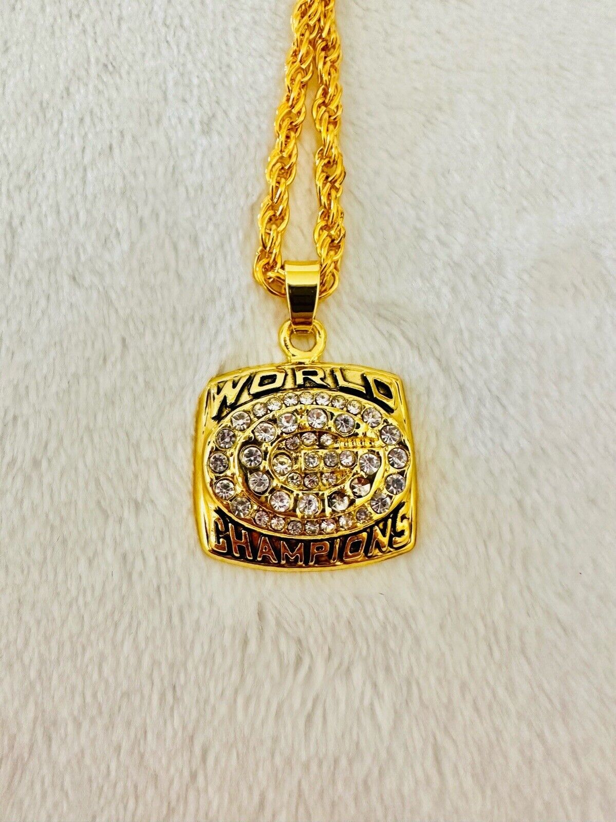 1996 Green Bay Packers Championship Pendant Necklace, US SHIP - EB Sports Champion's Cache