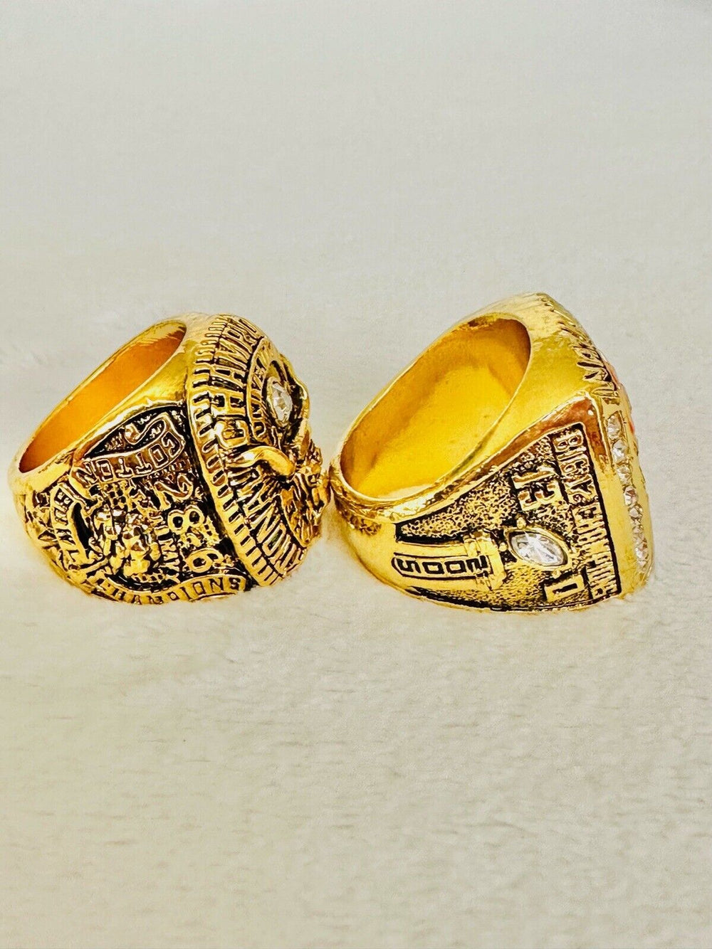 2 PCS University Of Texas LONGHORNS Championship Ring Replica, US SHIP 1963/2005 - EB Sports Champion's Cache