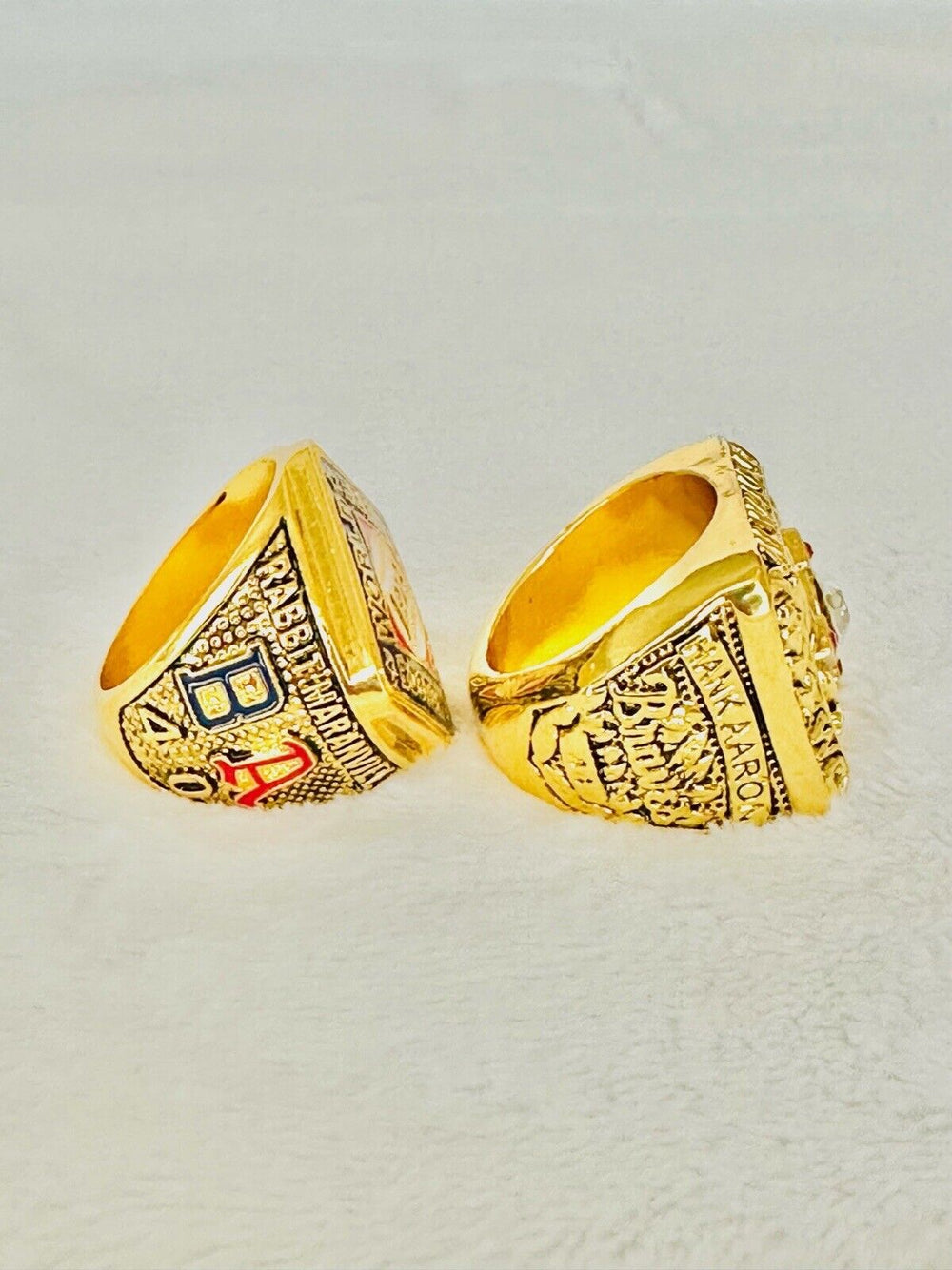 2 PCS Braves World Series Champion Ring Set, US SHIP 1914 & 1957 - EB Sports Champion's Cache