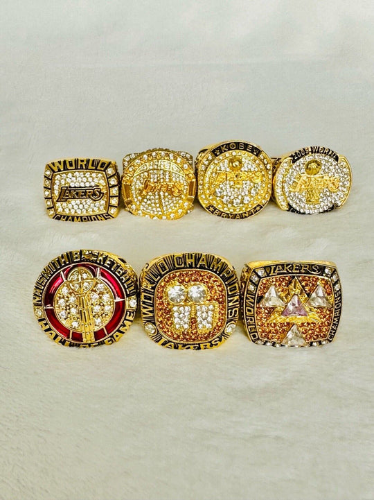 7 Pcs Los Angeles Lakers Kobe Bryant Ultimate Ring Collection Set, USA SHIP - EB Sports Champion's Cache