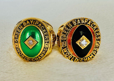 2PCS Green Bay Packers Championship Replica Ring SET, US SHIP. 1961/1962 - EB Sports Champion's Cache