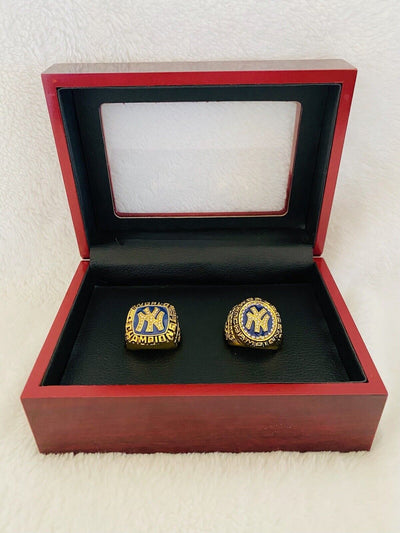 2 PCS NEW YORK Yankees World Series Champions Ring Set W Box,  SHIP 1996/98 - EB Sports Champion's Cache