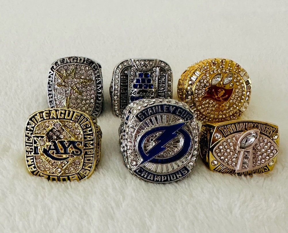 Tampa Bay Ultimate Collection Championship Ring SET W Box,  SHIP - EB Sports Champion's Cache