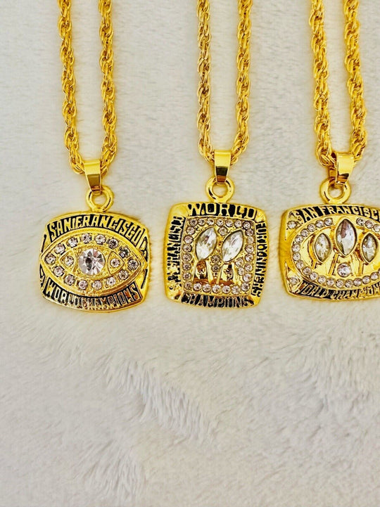 5 PCS San Francisco 49ers Pendant Necklace- Super Bowl Championship, USA SHIP - EB Sports Champion's Cache