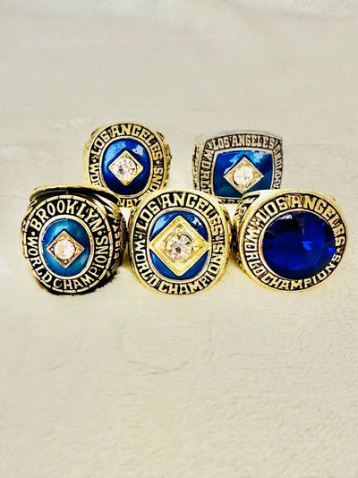 5 LA Dodgers World Series Championship Ring Set,  SHIP 1955-1981 - EB Sports Champion's Cache