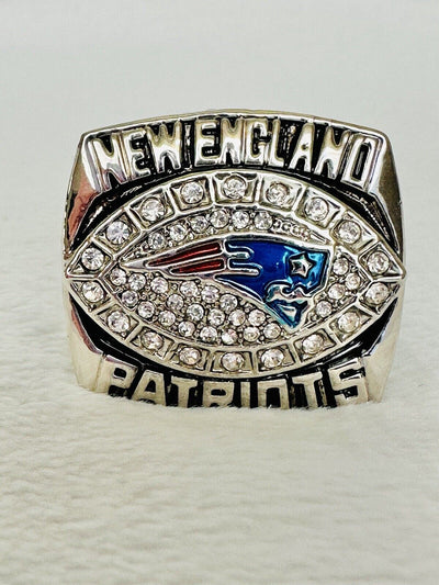 2007 New England Patriots Championship Ring Silver Plated, Brady, US SHIP - EB Sports Champion's Cache