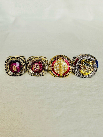 4 Pcs Los Angeles Lakers Kobe Bryant Ultimate Ring Collection Set, US SHIP - EB Sports Champion's Cache
