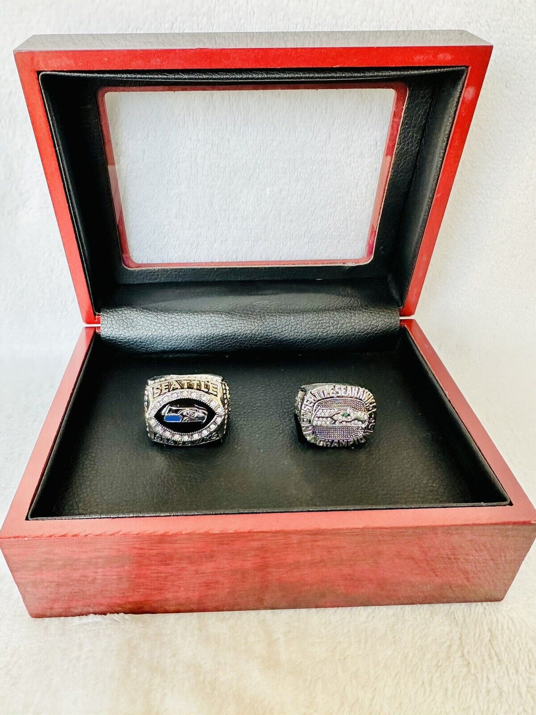 2 PCS Seattle Seahawks NFC Championship Ring SET W Box, USA  SHIP - EB Sports Champion's Cache