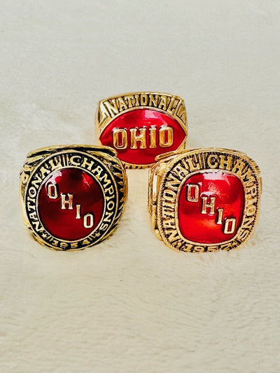 3 PCS Ohio State NCAA Championship Ring Set, US SHIP - EB Sports Champion's Cache